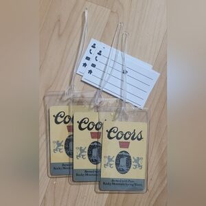 Coors Beer Brewing Company Colorado Vintage Playing Card Luggage Tags - Set (3)